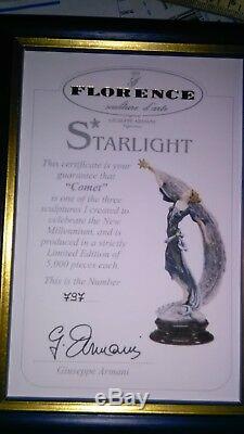 Original Florence Giuseppe Armani figurines Ltd Ed Stardust, Silver Moon, @ Comet