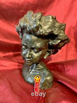 Original R. Moll Signed Limited Edition Stylized Arabella Female Bust