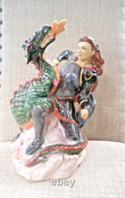 Peggy Davies Ceramics St. George & The Dragon Figurine Limited Edition No. 115 Peggy Davies Ceramics St. George & The Dragon Figurine Limited Edition No. 115