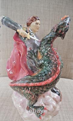 Peggy Davies Ceramics St. George & The Dragon Figurine Limited Edition No. 115 Peggy Davies Ceramics St. George & The Dragon Figurine Limited Edition No. 115