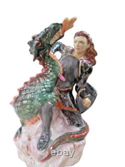 Peggy Davies Ceramics St. George & The Dragon Figurine Limited Edition No. 115 Peggy Davies Ceramics St. George & The Dragon Figurine Limited Edition No. 115