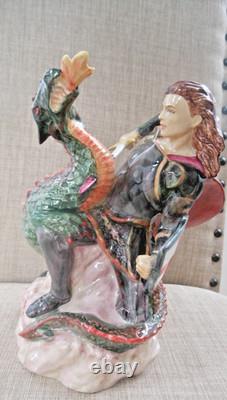 Peggy Davies Ceramics St. George & The Dragon Figurine Limited Edition No. 115 Peggy Davies Ceramics St. George & The Dragon Figurine Limited Edition No. 115