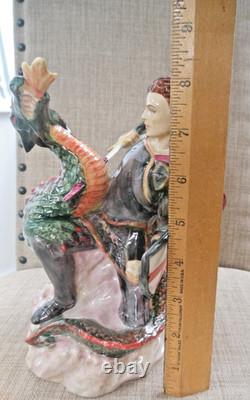Peggy Davies Ceramics St. George & The Dragon Figurine Limited Edition No. 115 Peggy Davies Ceramics St. George & The Dragon Figurine Limited Edition No. 115