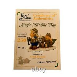 PenDelfin Rabbit Collectors Limited Edition Figurine Jingle All The Way # 15