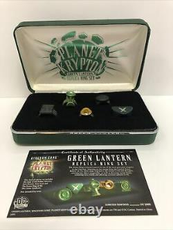 Planet Krypton Green Lantern Replica Ring Set Limited Edition #1272/2000
