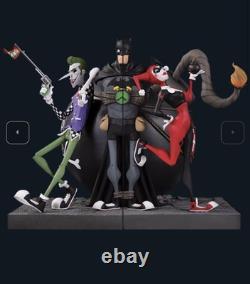 RARE DC Gallery Limited Edition The Joker & Harley Quinn Bookends. BNIB