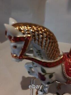 ROYAL ALBERT Country Roses Carousel HORSE Figurine Rare Limited Edition