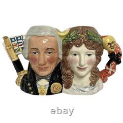 ROYAL DOULTON Character Jug Lord Nelson & Lady Hamilton Small D7092 #373 Ltd Ed