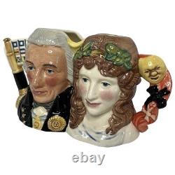 ROYAL DOULTON Character Jug Lord Nelson & Lady Hamilton Small D7092 #373 Ltd Ed