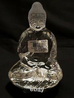 Rare Baccarat Crystal Buddha Figurine Small withBase Clear 6 H New withBox