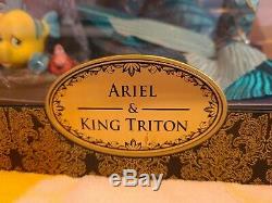 Rare DISNEY STORE Designer Fairytale Collection Ariel & King Triton Dolls