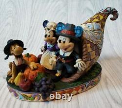 Rare Disney Jim Shore Mickey Mouse Holiday Cornucopia Harvest Figurine 4051981