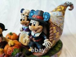 Rare Disney Jim Shore Mickey Mouse Holiday Cornucopia Harvest Figurine 4051981