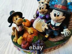 Rare Disney Jim Shore Mickey Mouse Holiday Cornucopia Harvest Figurine 4051981