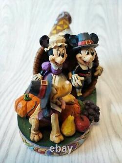 Rare Disney Jim Shore Mickey Mouse Holiday Cornucopia Harvest Figurine 4051981
