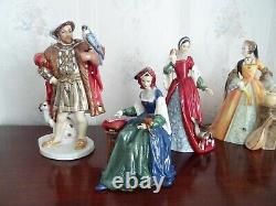 Rare Limited Edition Set Of Royal Doulton Figues, Henry VIII And His Six Wives