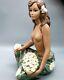Rare Nadal Porcelain Limited Edition Large Sitting Girl & Flowers Figurine Spain