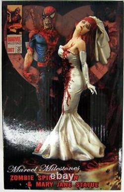 Rare Nib Marvel Comics Zombies Spiderman Mary Statue Figure 2392 0f 2500 Ltd Coa