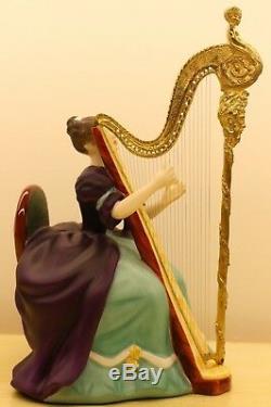 Rare Royal Doulton Figurine Lady Musicians Series Harp Limited Edition No. 198