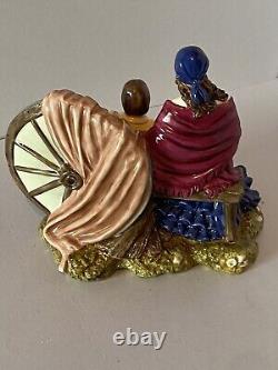 Rare Royal Worcester Gypsy Shared Treasures At The Epsom Derby Figurine Box/cert