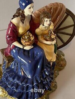 Rare Royal Worcester Gypsy Shared Treasures At The Epsom Derby Figurine Box/cert