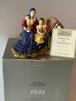 Rare Royal Worcester Gypsy Shared Treasures At The Epsom Derby Figurine Box/cert