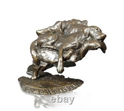 Richard Cooper Limited Edition Bronze Labrador in Arm Chair Figurine