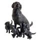 Richard Cooper Limited Edition Bronze Labrador With Puppies Figurine