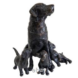 Richard Cooper Limited Edition Bronze Labrador with Puppies Figurine