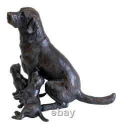 Richard Cooper Limited Edition Bronze Labrador with Puppies Figurine
