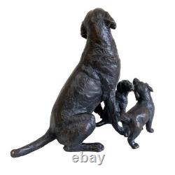 Richard Cooper Limited Edition Bronze Labrador with Puppies Figurine