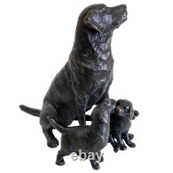 Richard Cooper Limited Edition Bronze Labrador with Puppies Figurine