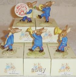 Royal Doulton Bunnykins Blue Oompah Collectors Band DB86-DB90 NEW & BOXED-Rare