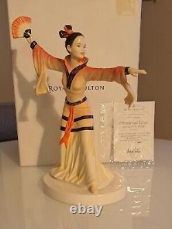 Royal Doulton Chinese Fan Dance Figurine HN5568 Ltd Edition 0851/2500 Box & Cert