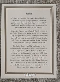 Royal Doulton Figure Sailor HN4632 21cm AND BOX/w Cert