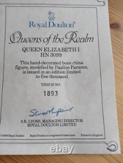 Royal Doulton Figurine HN 3099 Elizabeth I Queens of the Realm Limited Edition
