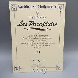 Royal Doulton HN3473 Les Parapluies ltd Edition Low Number 134 With COA 1993