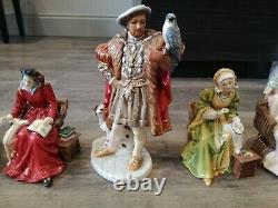 Royal Doulton King Henry VIII & His 6 Wives Full Limited Edition Set 1991 Rare