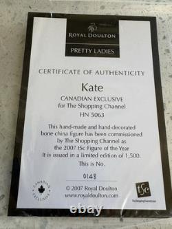 Royal Doulton Limited Edition Figurine Kate HN5063 Signed, Box & COA #148/1500