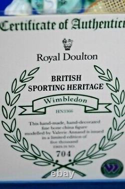 Royal Doulton Limited Edition Figurine Wimbledon Hn 3366 Boxed 704 / 5000