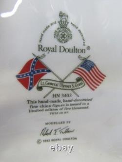 Royal Doulton Lt General Ulysses S Grant (Ltd Ed) HN3403 issued 1993 Perfect