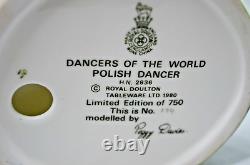 Royal Doulton Ltd Ed Dancers Of The World Figurine Polish Dancer Hn 2836