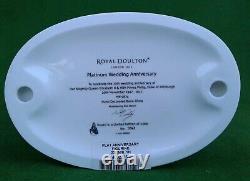 Royal Doulton Platinum Wedding Anniversary Hn5874 Limited Edition With Coa