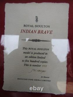 Royal Doulton Prestige INDIAN BRAVE (Ltd Ed) HN2376 issued 1967 Excellent