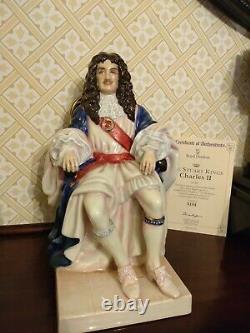 Royal Doulton Rare Stuart Kings Figure King Charles II Hn3825 Ltd Edition