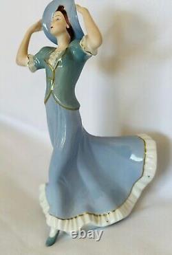 Royal Dux Bohemia Dancing Lady Figurine Super Limited Edition 1918 Manufactured