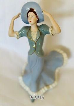 Royal Dux Bohemia Dancing Lady Figurine Super Limited Edition 1918 Manufactured