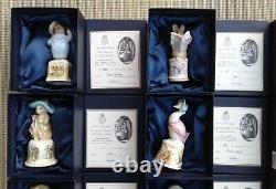 Royal Worcester Beatrix Potter Set Of 12 Candle Snuffers With Coa's & Boxes