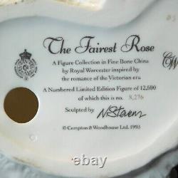 Royal Worcester Figurine The Fairest Rose Limited Edition Free Uk P&p