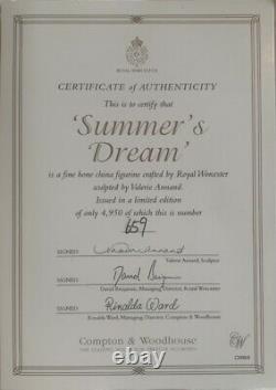 Royal Worcester Ltd Edition Summer's Dream Inc Certificate, Booklet & Orig Box